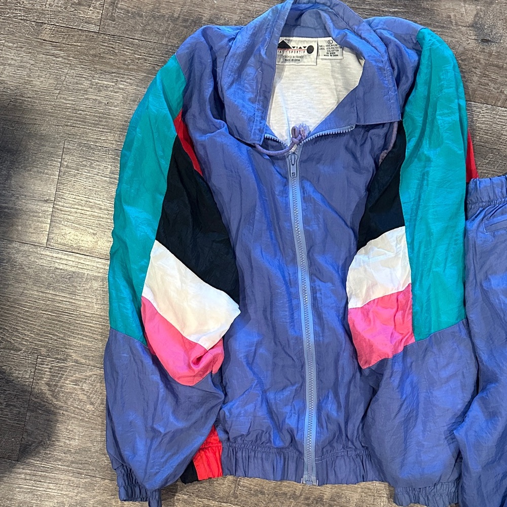 Colorful Windbreaker Jacket and Pants 90’s